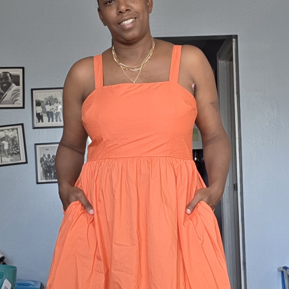 Orange Sleeveless Dress